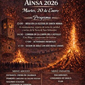 COMIDA 20 DE ENERO 2026 HOGUERAS AINSA